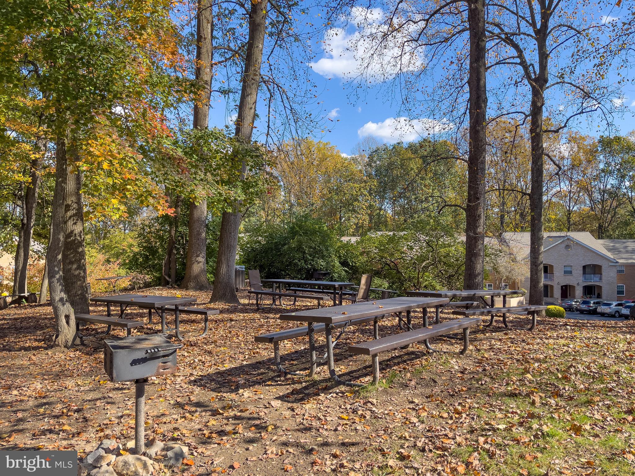 5902 Cove Landing Road, Unit 202 Burke, VA 22015 - Photo 47 of 52 a bench sitting in the middle of a yard