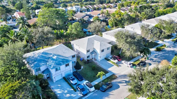 an aerial view of multiple house