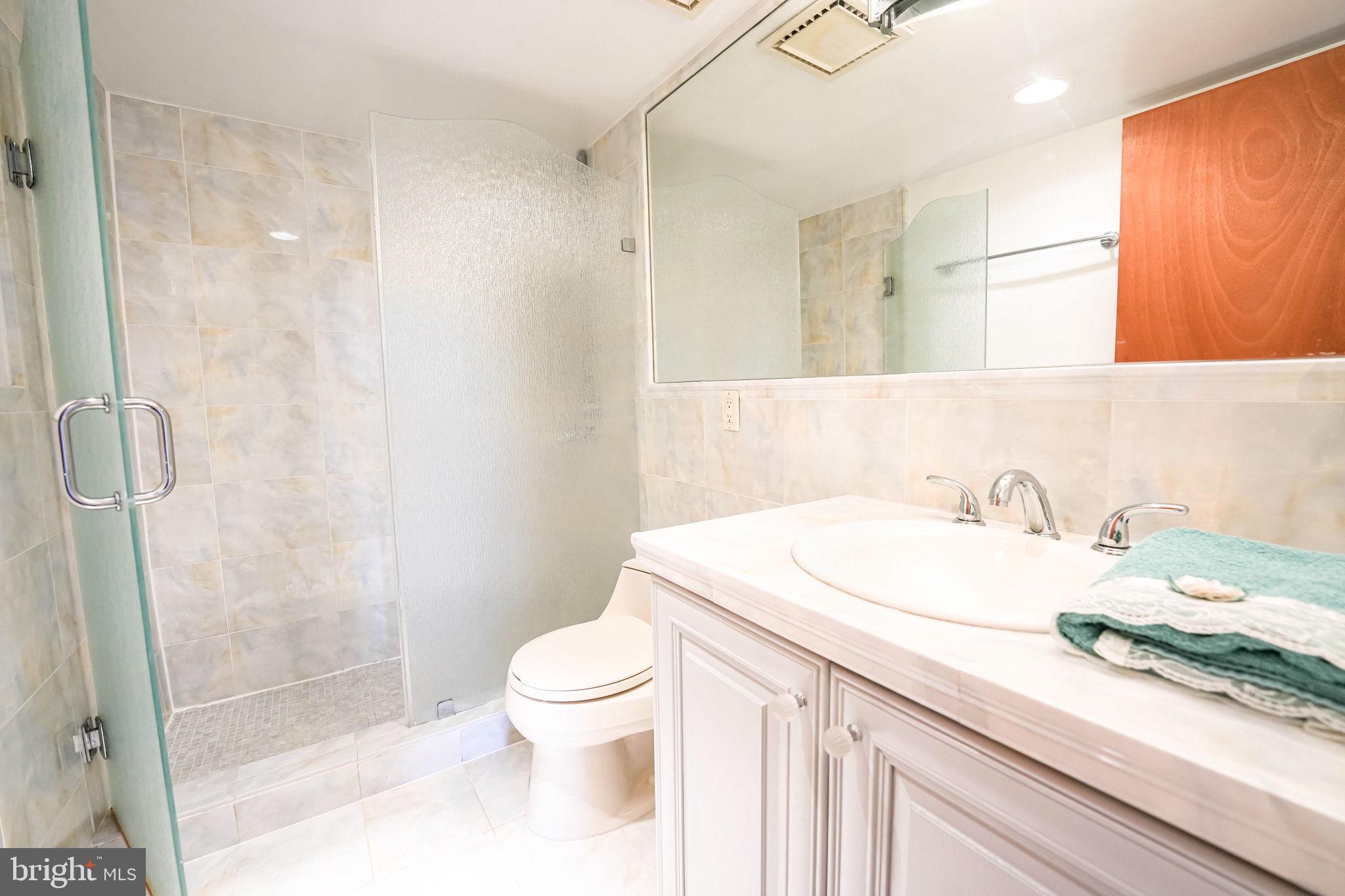 1808 Old Meadow Road, Unit 912 McLean, VA 22102 - Photo 17 of 33 Guest Bathroom ,All marble shower.