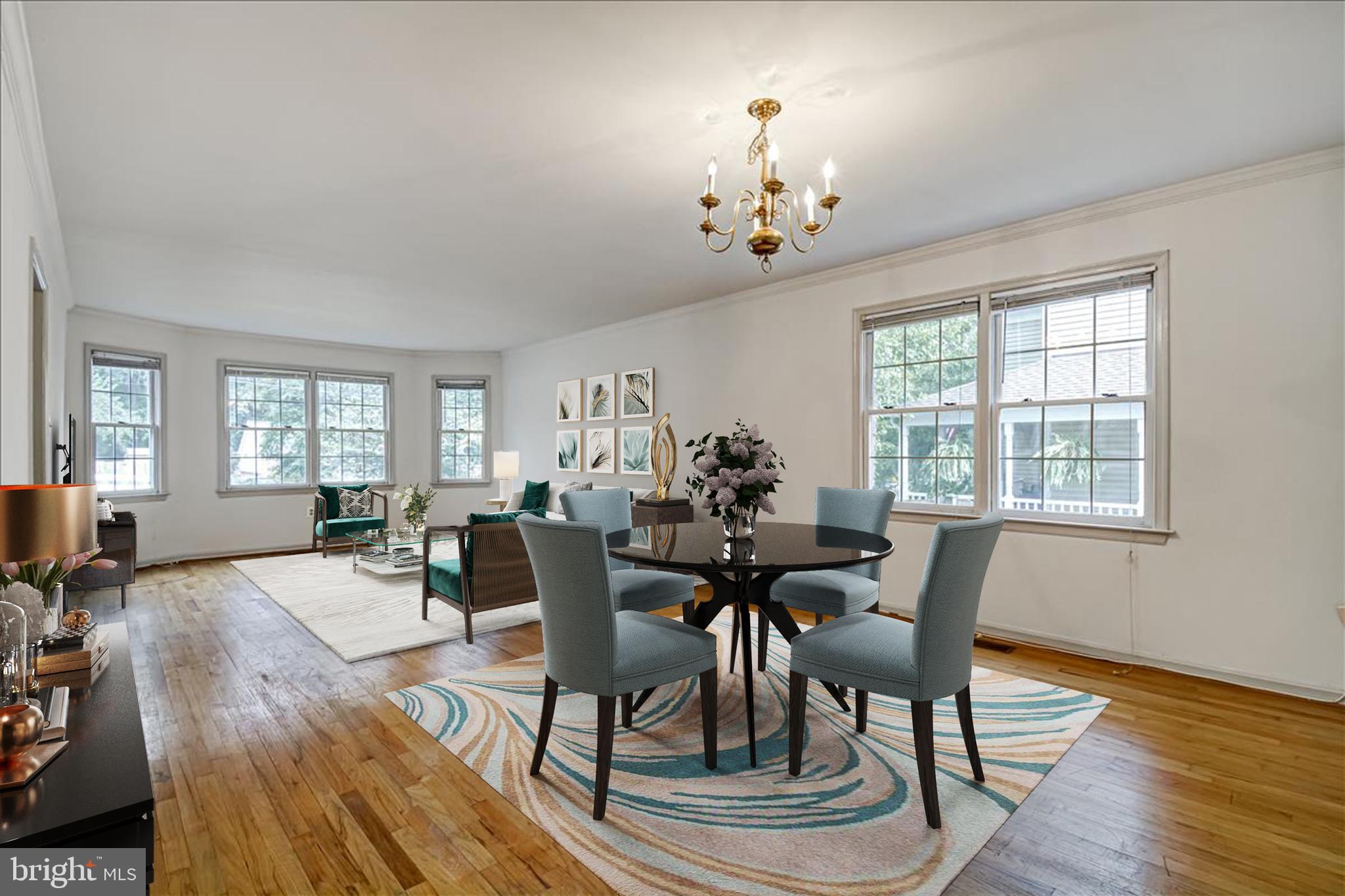 809 Hollywood Avenue Silver Spring, MD 20904 - Photo 7 of 36 Living room/Dining Room Area Virtually Staged