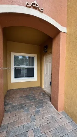 a view of front door of house