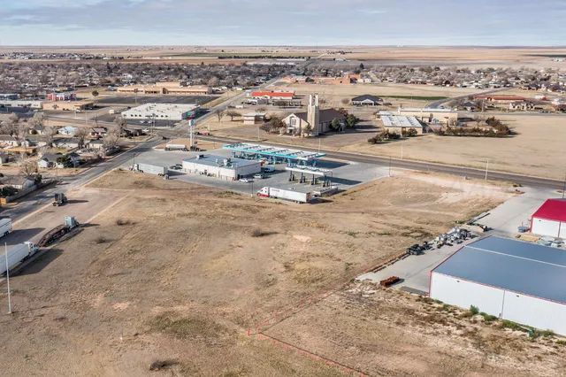 an aerial view of a city
