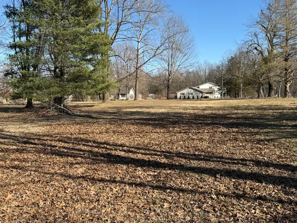a view of a yard with a house