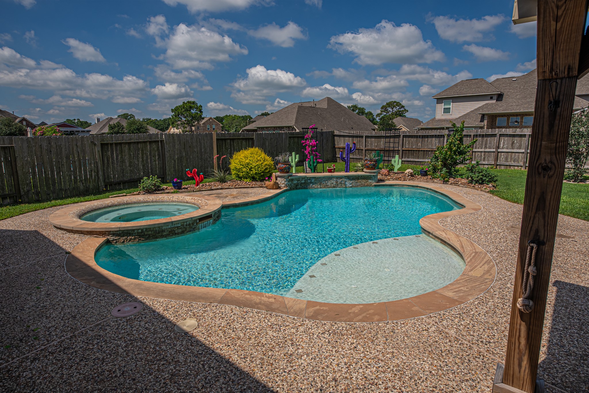 1283 Laurel Lane Angleton, TX 77515 - Photo 32 of 40 The Gunite Pool has 3-6 ft depths