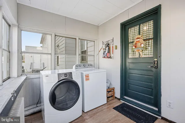 a view of kitchen and utility room
