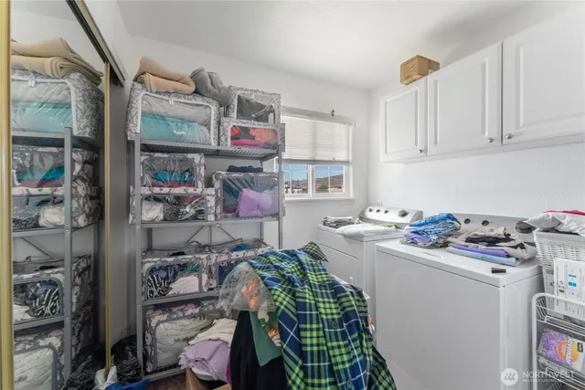 a room with storage and utility