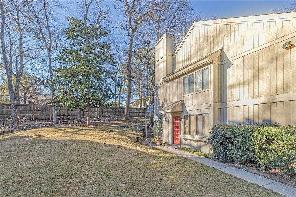 a view of a building with a outdoor space