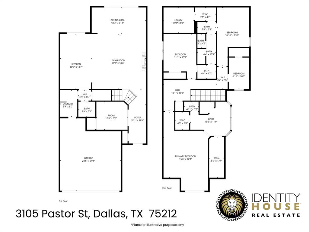 3105 Pastor Street Dallas, TX 75212 - Photo 28 of 28 View of property floor plan