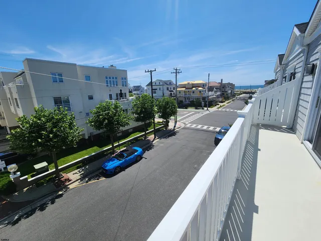 a view of a city from a balcony