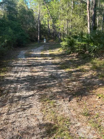 a view of a yard with swimming pool