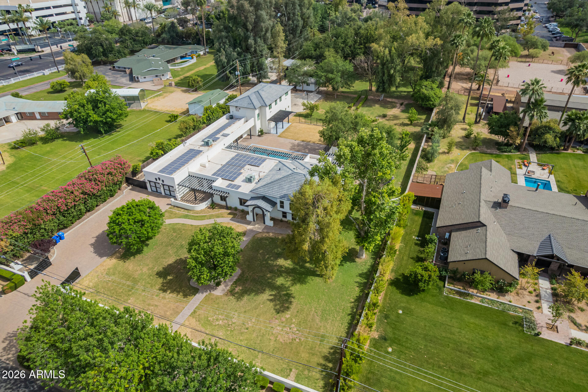 2311 East Colter Street Phoenix, AZ 85016 - Photo 83 of 93 an aerial view of residential house with outdoor space and swimming pool