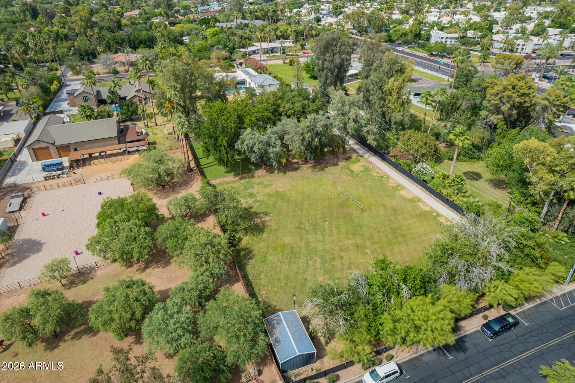 2311 East Colter Street Phoenix, AZ 85016 - Photo 85 of 93 an aerial view of residential house with pool and trees all around