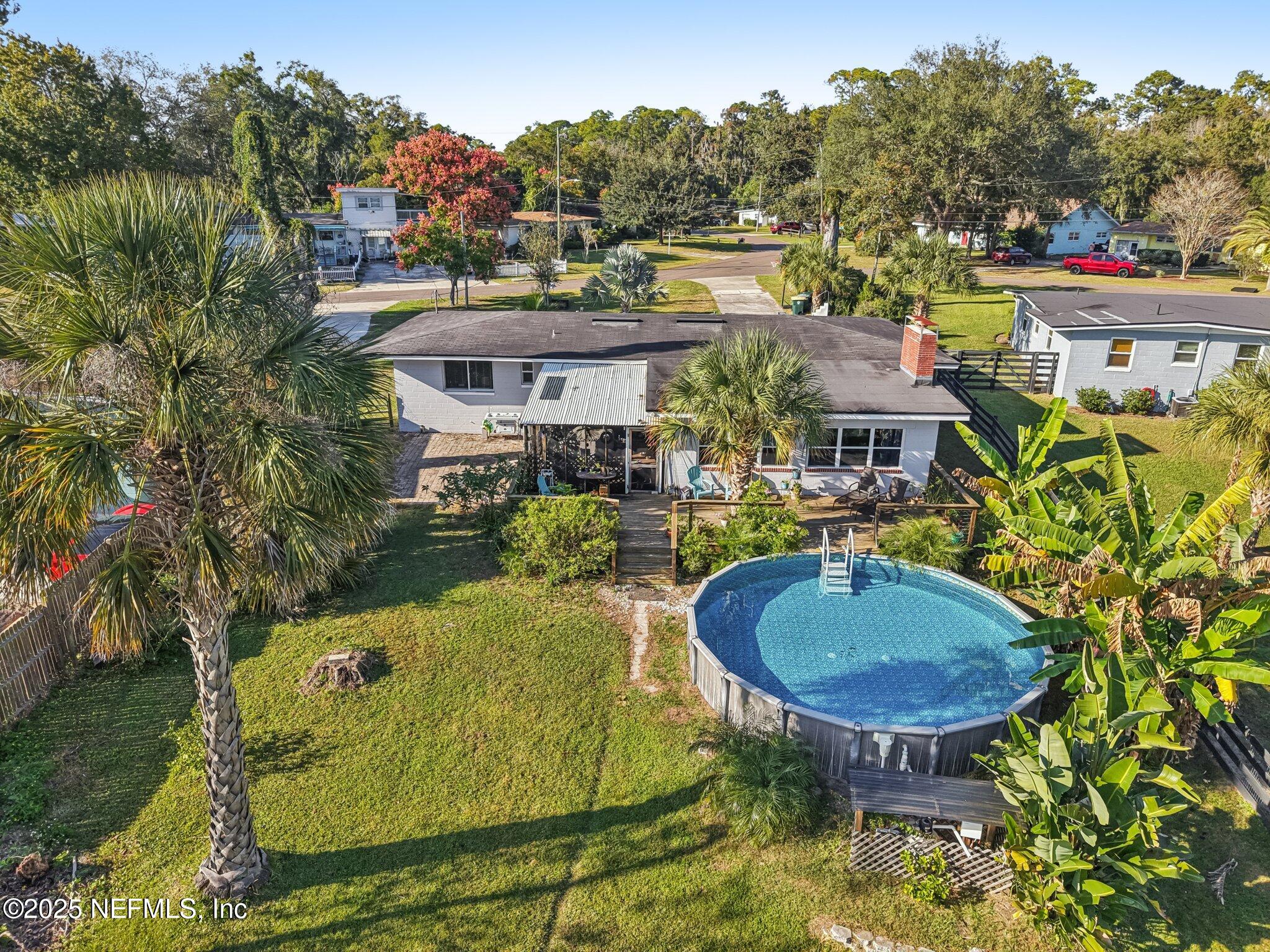 6744 Nightingale Road South Jacksonville, FL 32216 - Photo 51 of 79 Aerial Backyard & Pool
