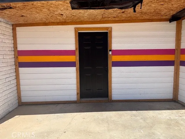 a view of front door of house