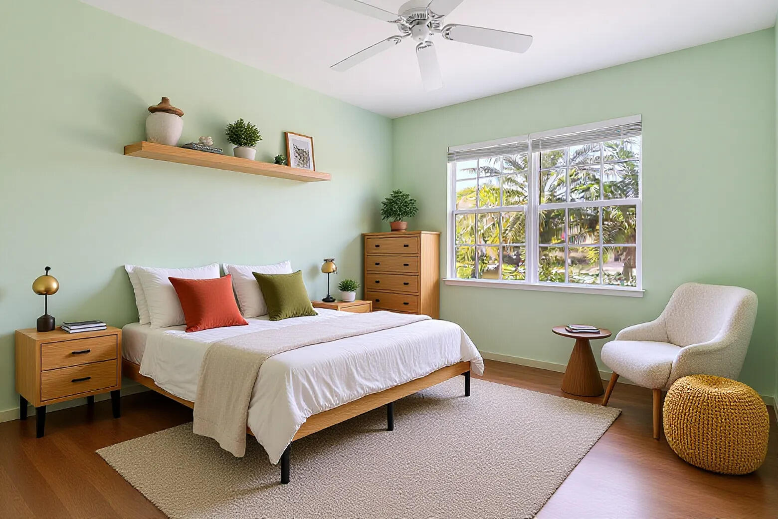 5017 Southeast Graham Drive Stuart, FL 34997 - Photo 23 of 38 a bedroom with a bed and wooden floor