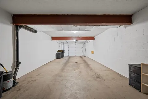 a view of a garage