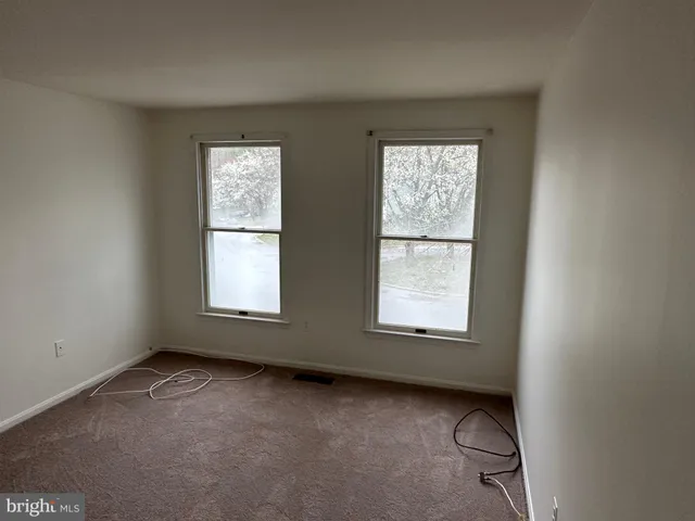an empty room with closet