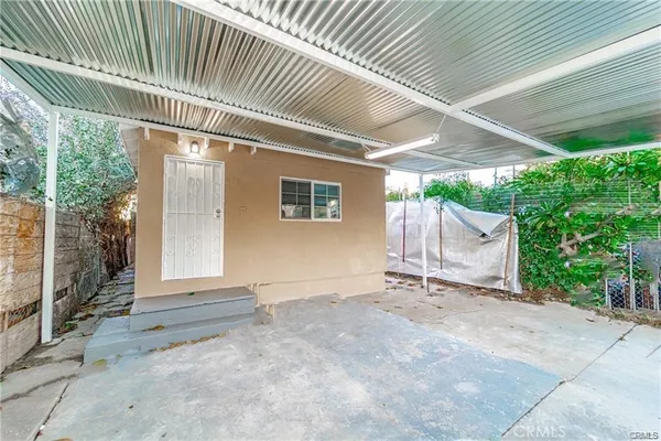 a backyard of a house