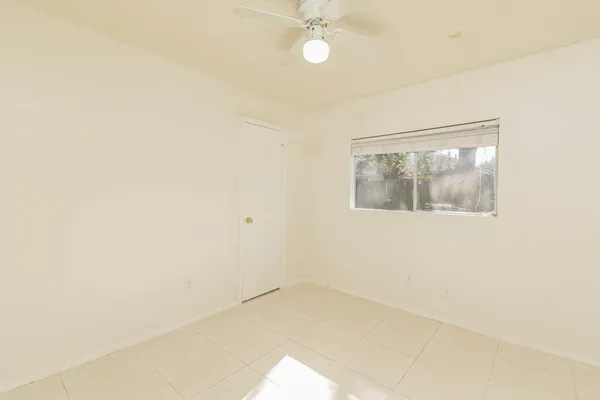 an empty room with a window
