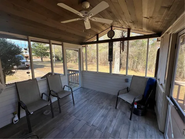 a view of a small yard