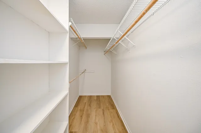 a view of small space with racks on the wall