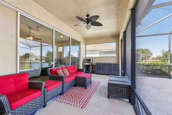 a view of balcony with a potted plant