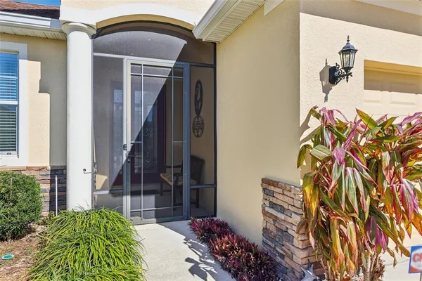 a view of a swimming pool with a yard