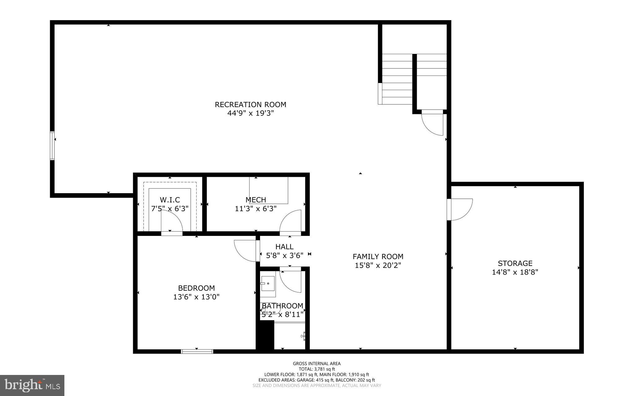 1223 Oleander Way Odenton, MD 21113 - Photo 58 of 58 Lower Level Floor Plan