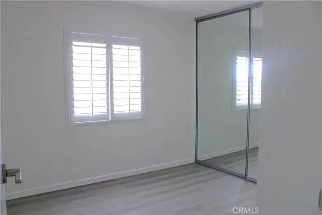 a close view of a closet