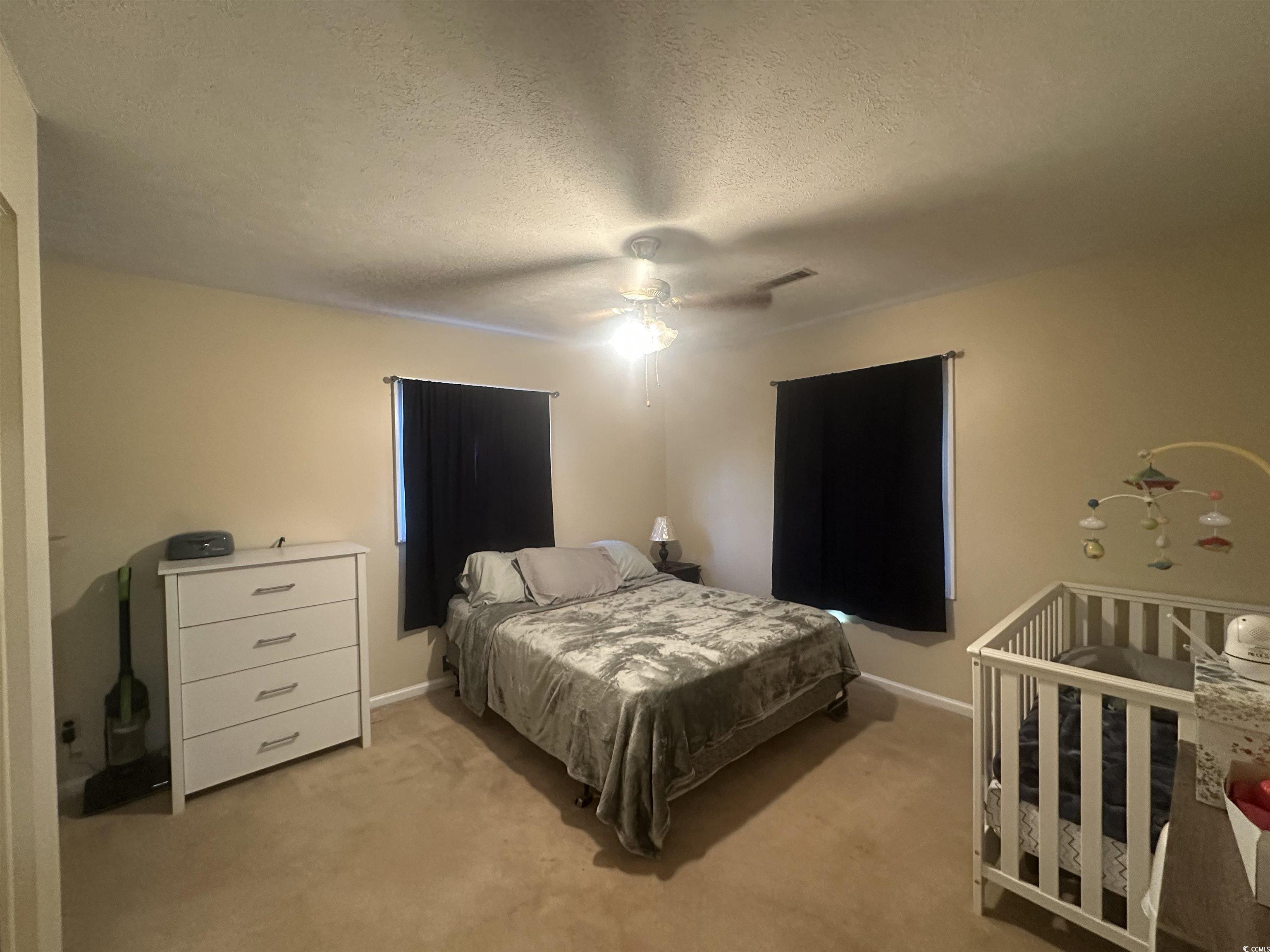 118 Wofford Road Conway, SC 29526 - Photo 15 of 26 Carpeted bedroom featuring ceiling fan and a textu