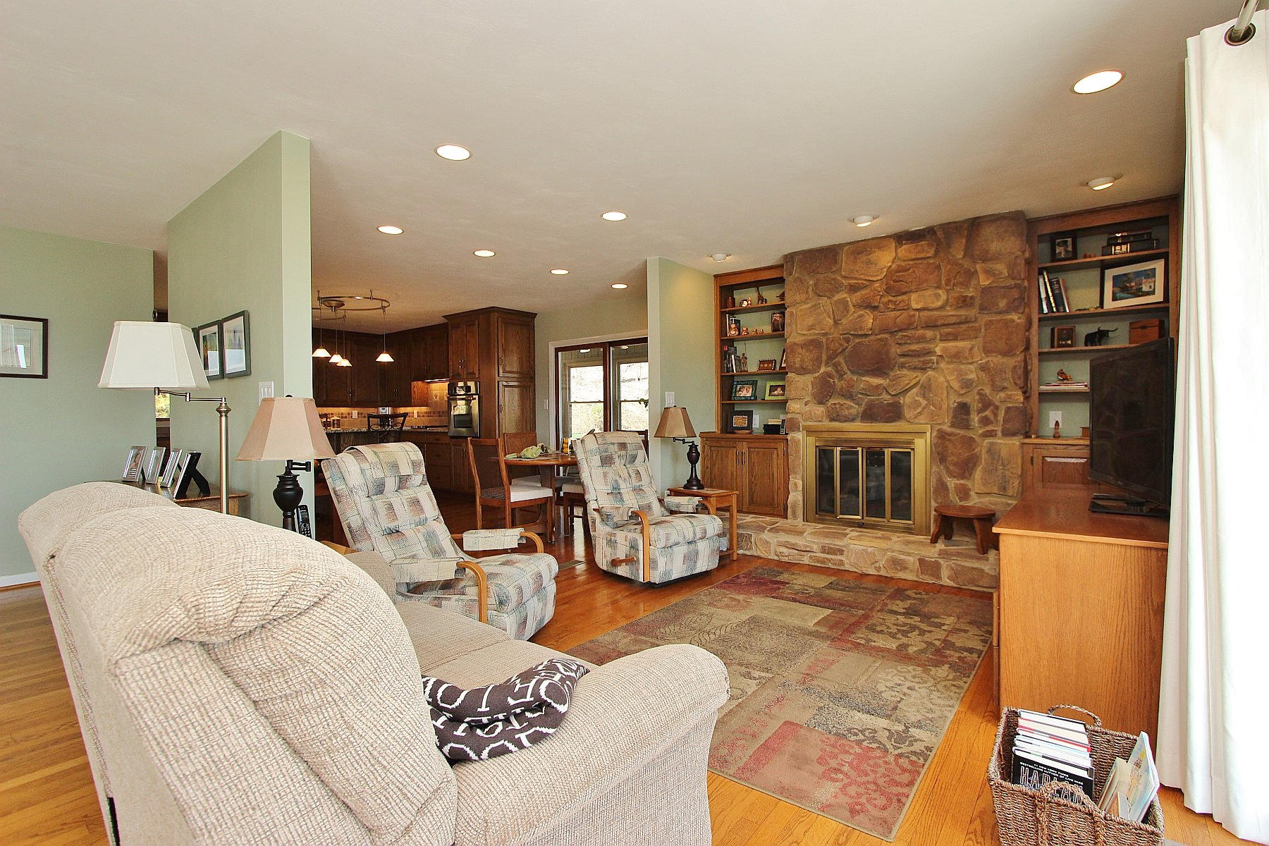840 Brushy Ridge Road Salem, VA 24153 - Photo 30 of 86 a living room with fireplace furniture and a large window