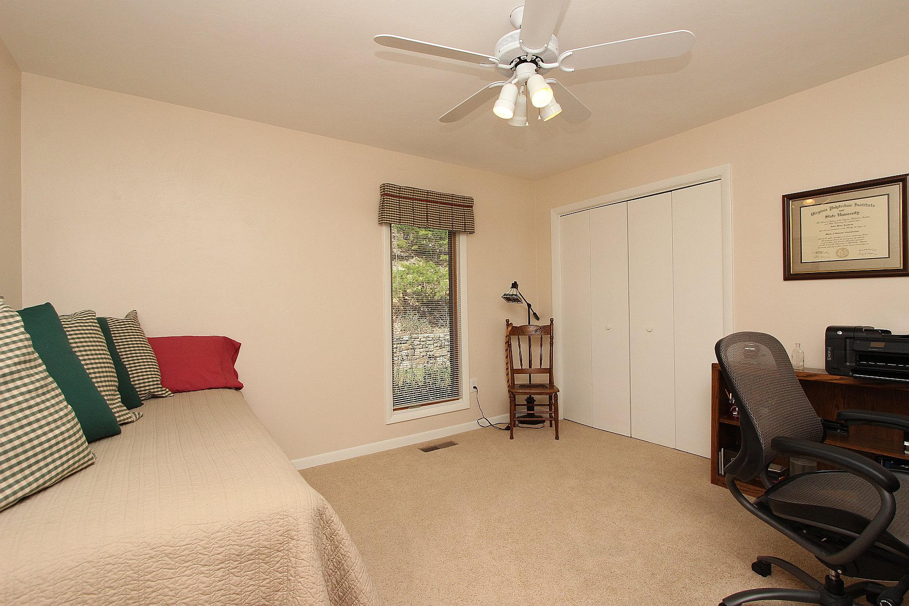 840 Brushy Ridge Road Salem, VA 24153 - Photo 53 of 86 a bedroom with a bed dresser and a chair