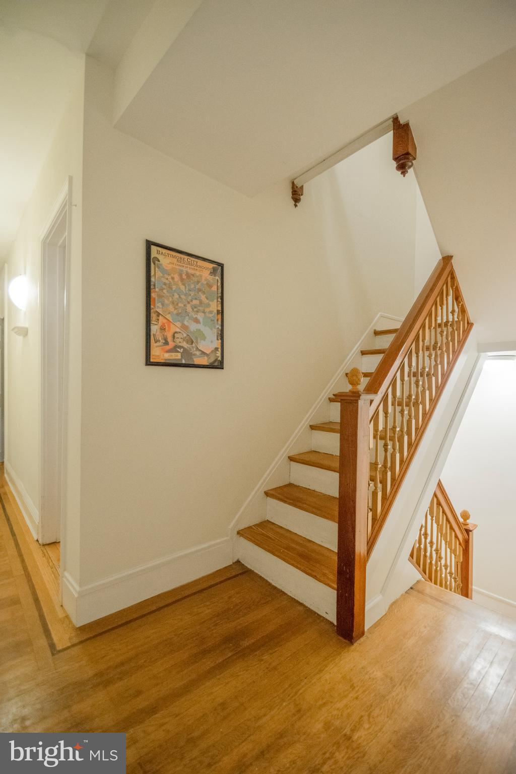 3612 Roland Avenue Baltimore, MD 21211 - Photo 20 of 53 2nd floor hall with stairs to third level