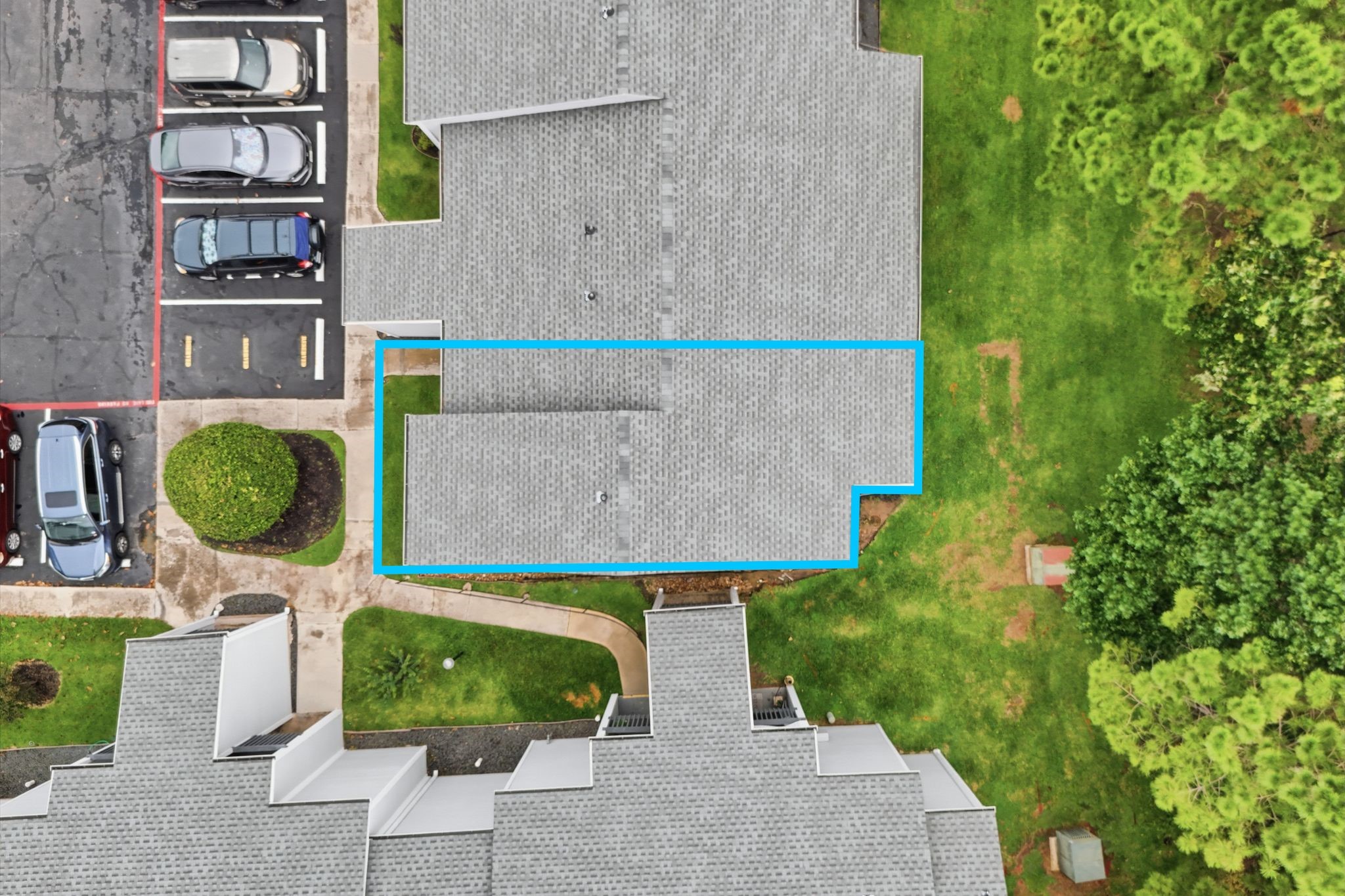 13151 Walden Road, Unit 131 Montgomery, TX 77356 - Photo 25 of 35 Aerial view highlighting the building location and surrounding green space.