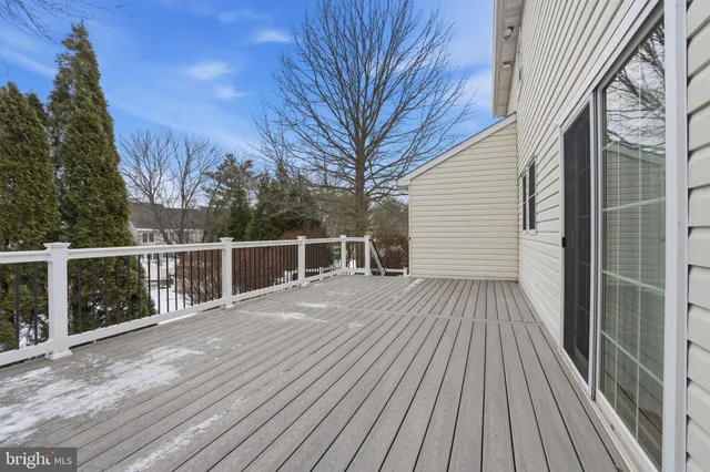 a view of a wooden deck