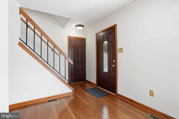 a view of an entryway with staircase