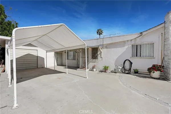 a view of a house with patio