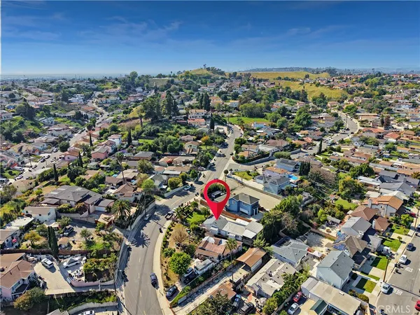 an aerial view of multiple house