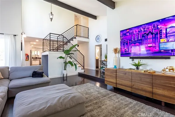 a bed room with a bed and furniture