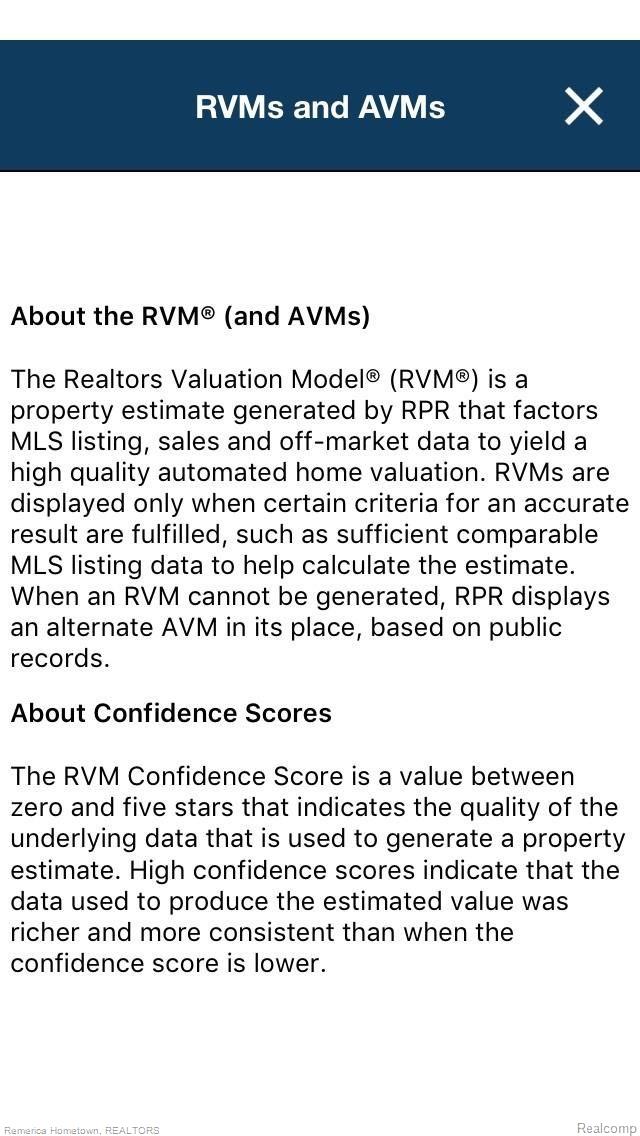 46727 Doubletree Road Canton, MI 48187 - Photo 13 of 22 The RVM pricing model is the most accurate pricing model available for initial macro looks at property values. 46727 Doubletree Rd accuracy is given a 5 STAR out of 5 STAR confidence rating for accuracy.