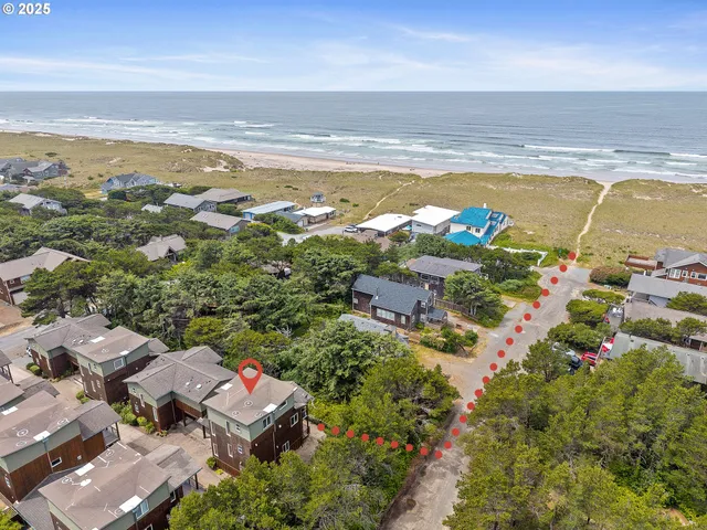 an aerial view of multiple house