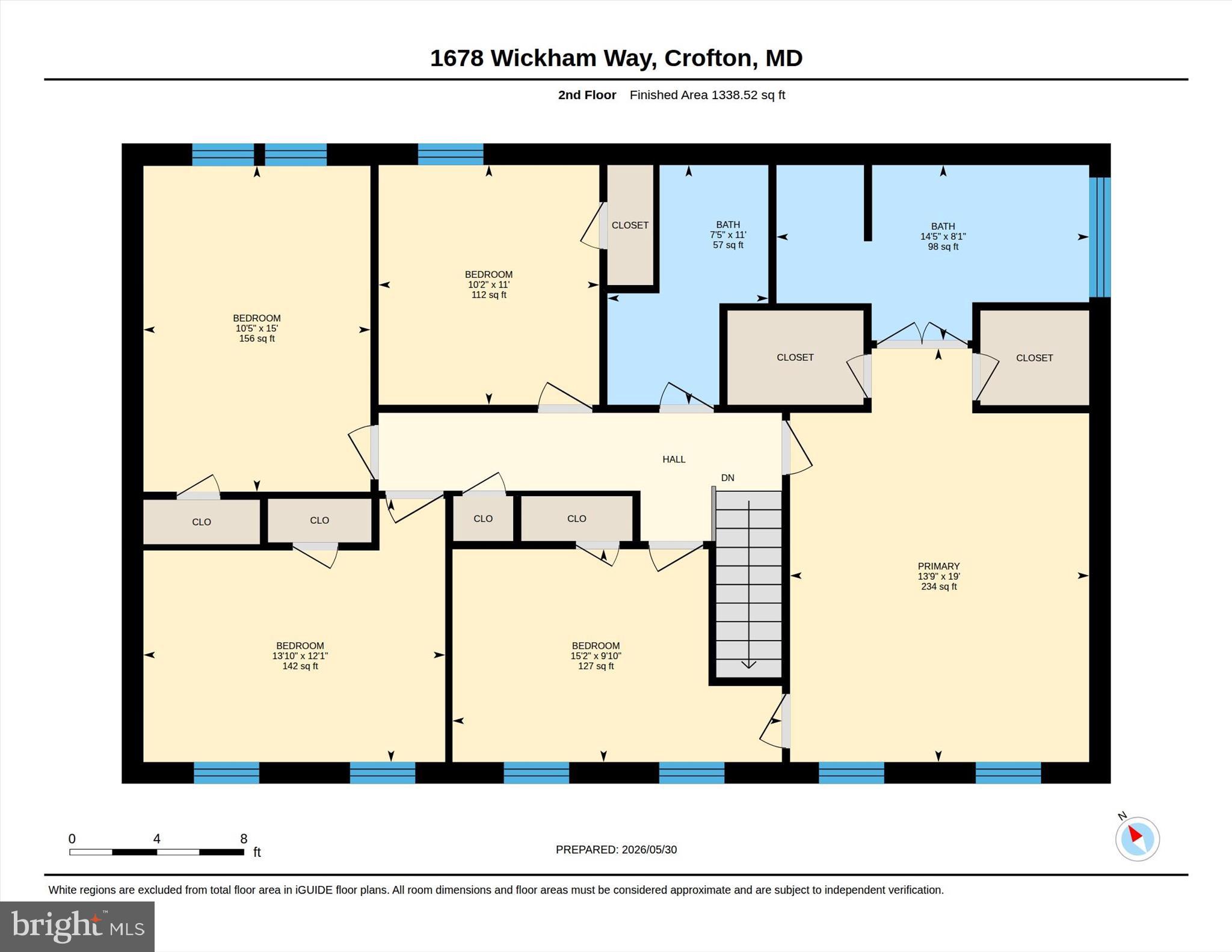 1678 Wickham Way Crofton, MD 21114 - Photo 61 of 62 Upper Level Floor Plan