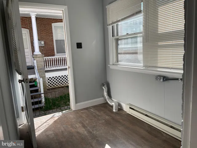 an entryway with a window