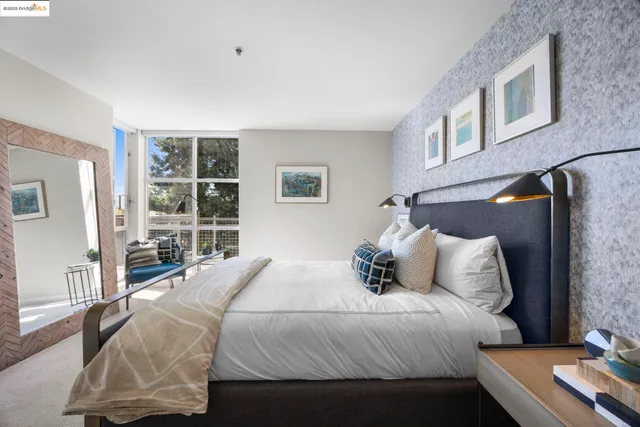 a view of a living room and bathroom