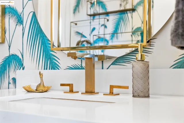 a view of a building with a bench in front of building