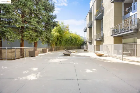 a view of a building along the street