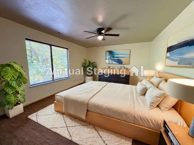 a bathroom with a double vanity sink and mirror