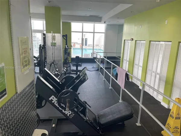 a room with furniture