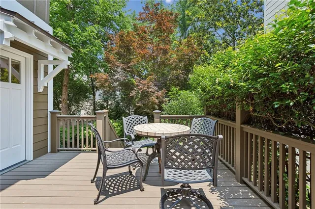 a view of a patio in the balcony