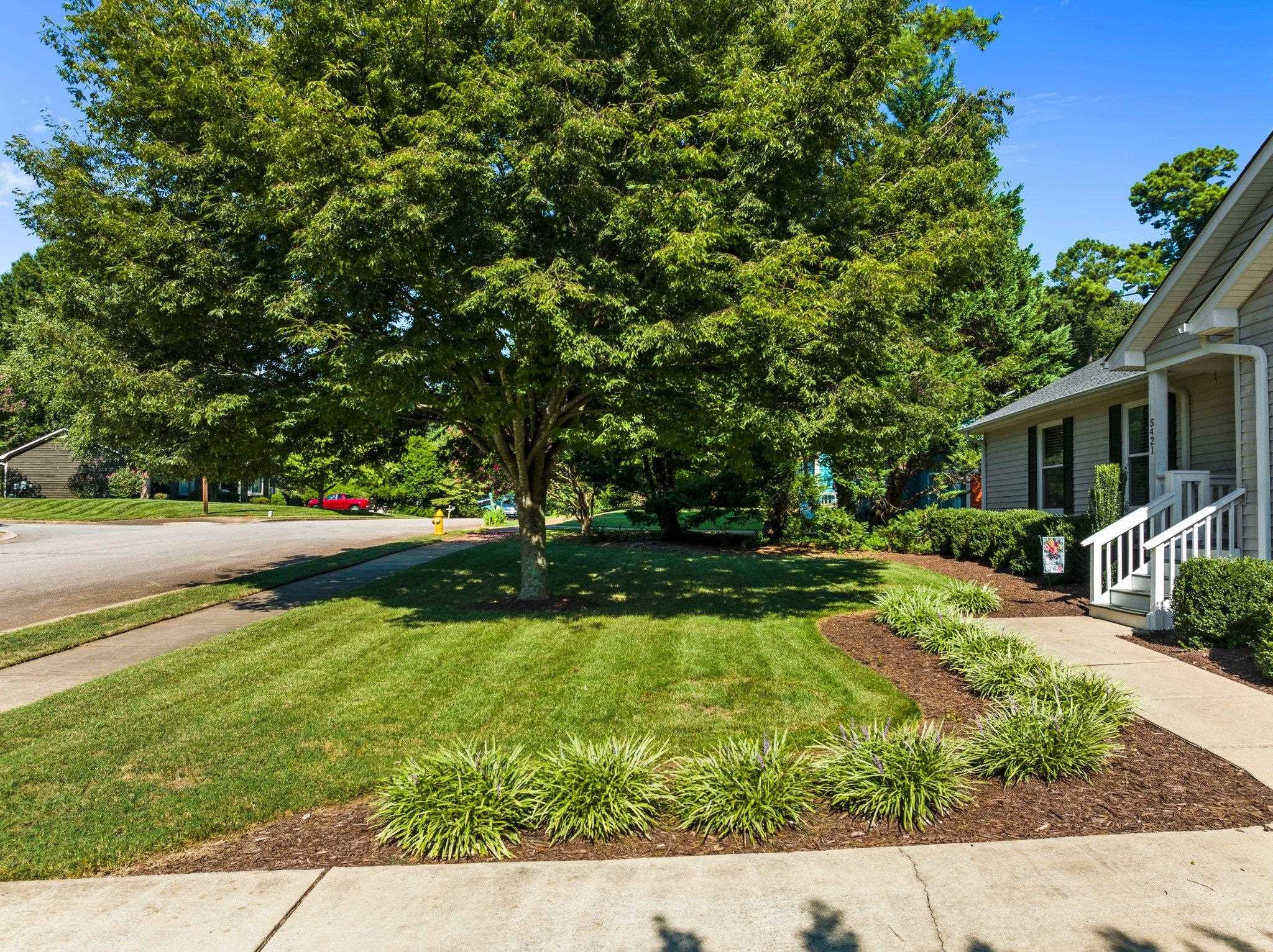 5421 Old Towne Road Raleigh, NC 27612 - Photo 37 of 39 Large front yard with lots of shade from this gorgeous front tree. Front Yard